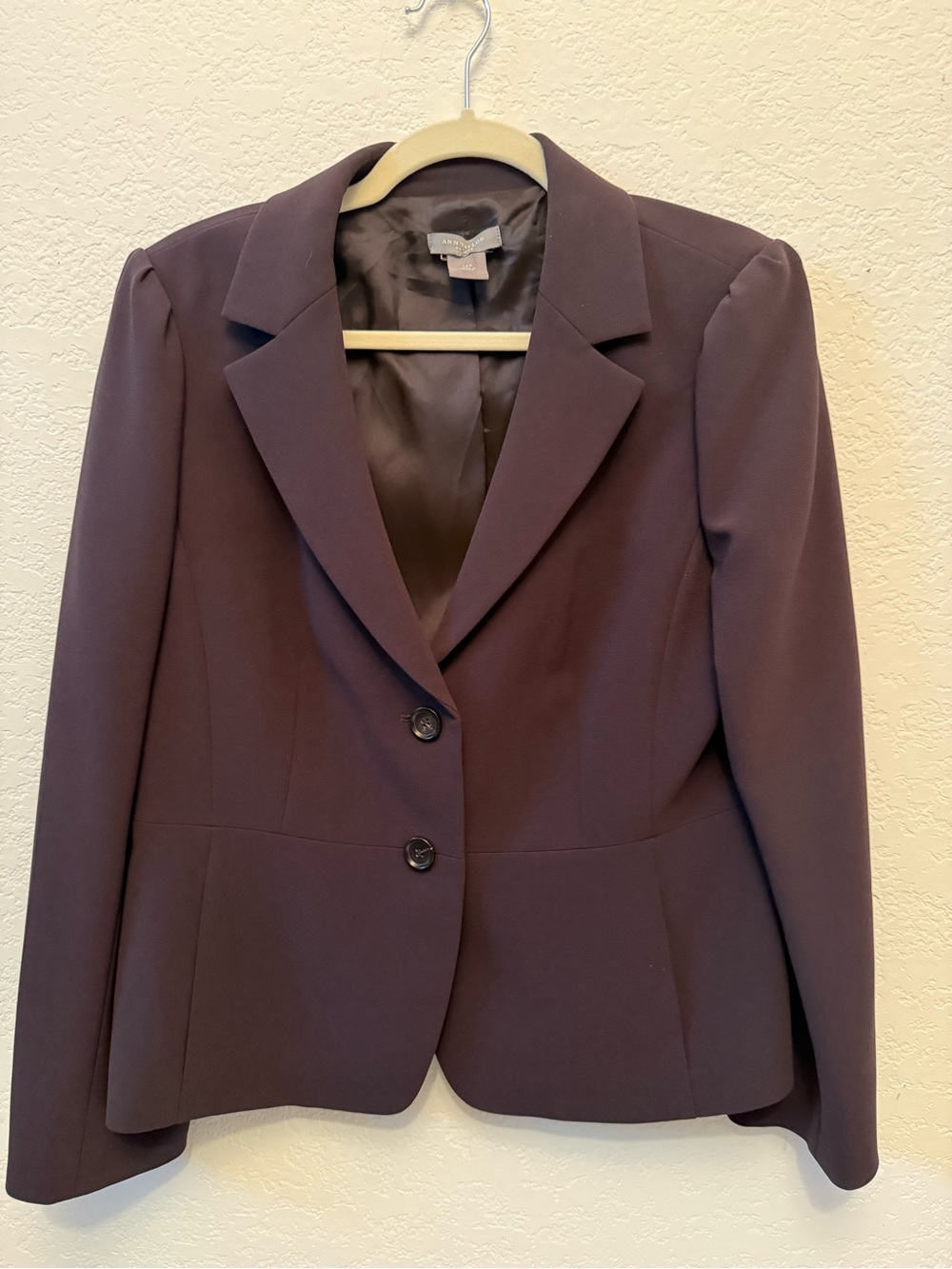 Ann Taylor Black Two-Button Tailored Blazer